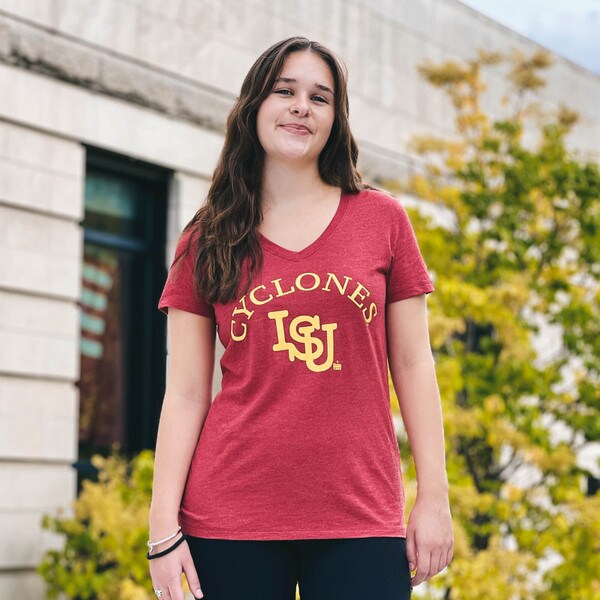 Gear Women's Cyclones ISU Cardinal V-Neck T-Shirt (was $34.99)